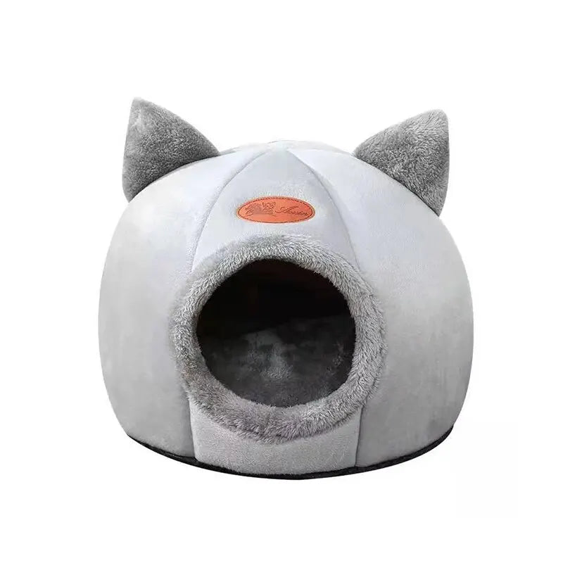 Cat Head Shape Cosy Warm House – Semi-Closed Nest