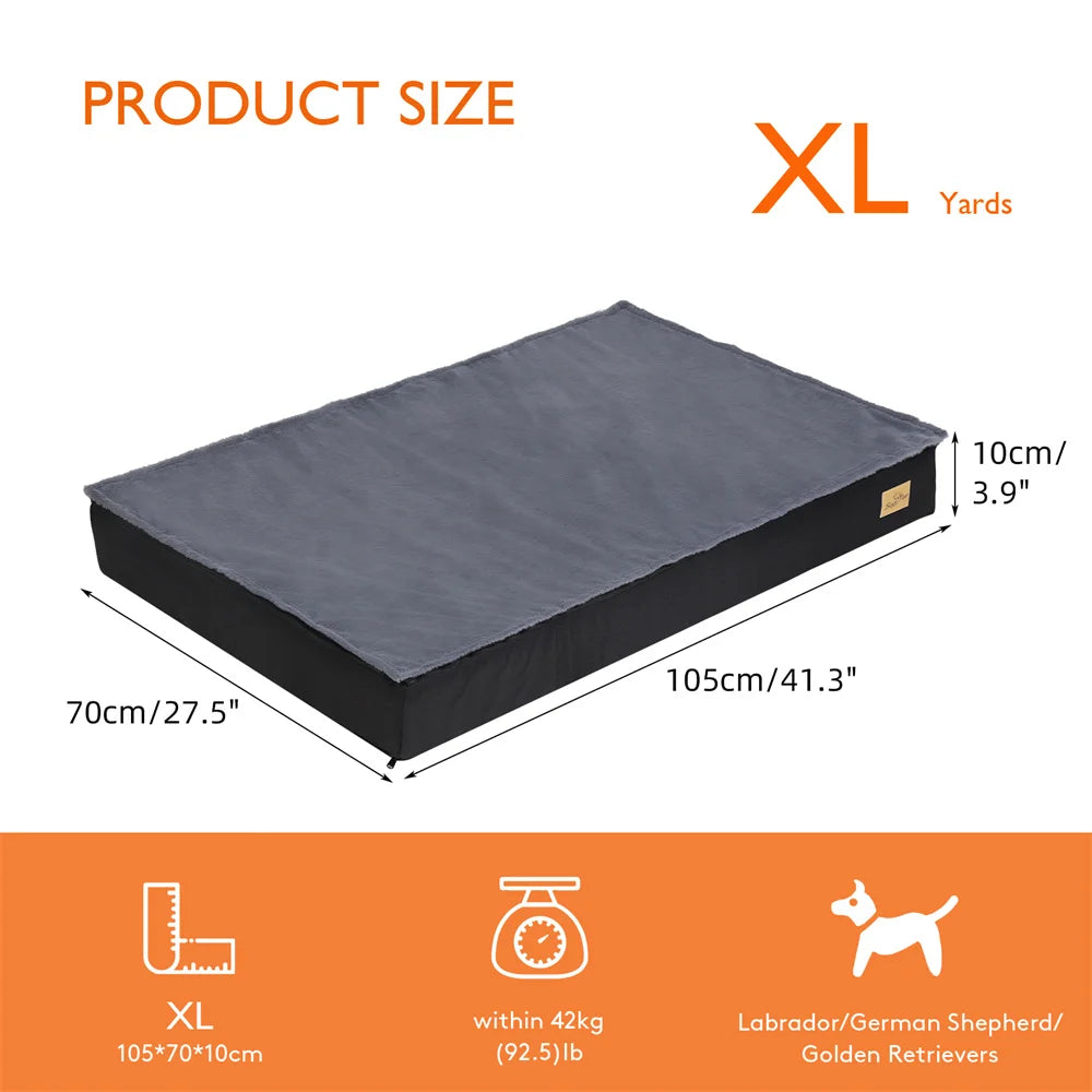 Large Waterproof Orthopaedic Dog Bed – 2-in-1 Cushion