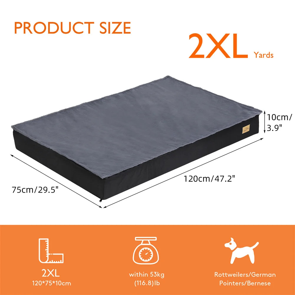 Large Waterproof Orthopaedic Dog Bed – 2-in-1 Cushion