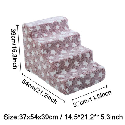 Pet Stairs Dog & Cat Ramp – Detachable Sponge Steps