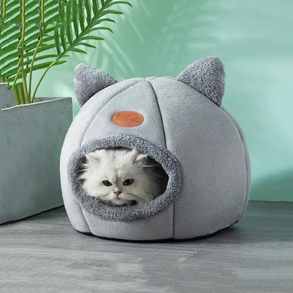 Cat Head Shape Cosy Warm House – Semi-Closed Nest