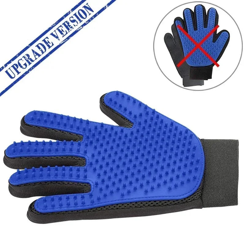 Silicone Pet Grooming Gloves – Cat & Dog Hair Brush, Comb & Bathing Mitt