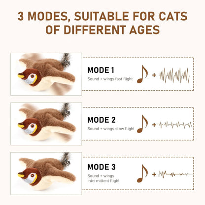 Electric Flapping Bird Cat Toy – USB Rechargeable