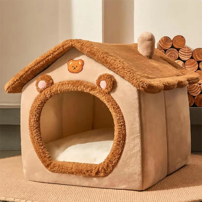 Foldable Washable Cat House – Puppy Cave Sofa Pet Bed