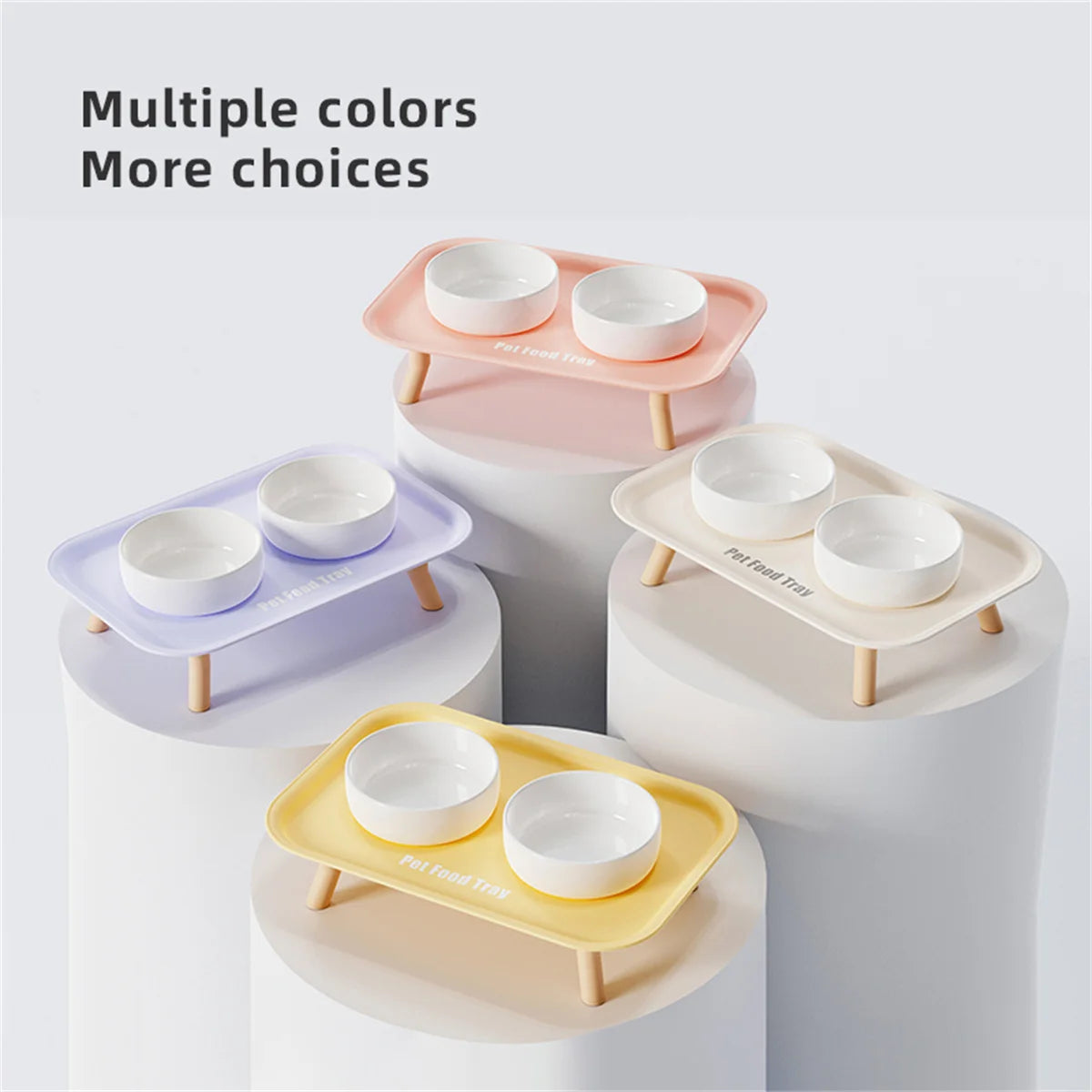 Pet Ceramic Bowl Anti Splash Anti Flip Cat Dish multiple color variants comparison infographic