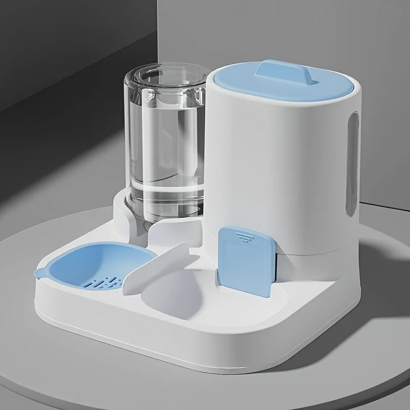 Automatic Gravity Fed Cat Water Dispenser Feeder cat feeding lifestyle photo