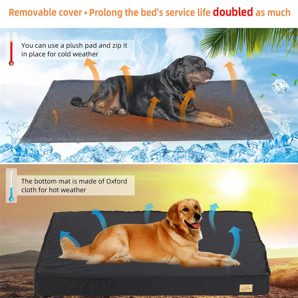 Large Waterproof Orthopaedic Dog Bed – 2-in-1 Cushion