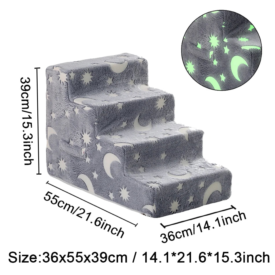 Pet Stairs Dog & Cat Ramp – Detachable Sponge Steps