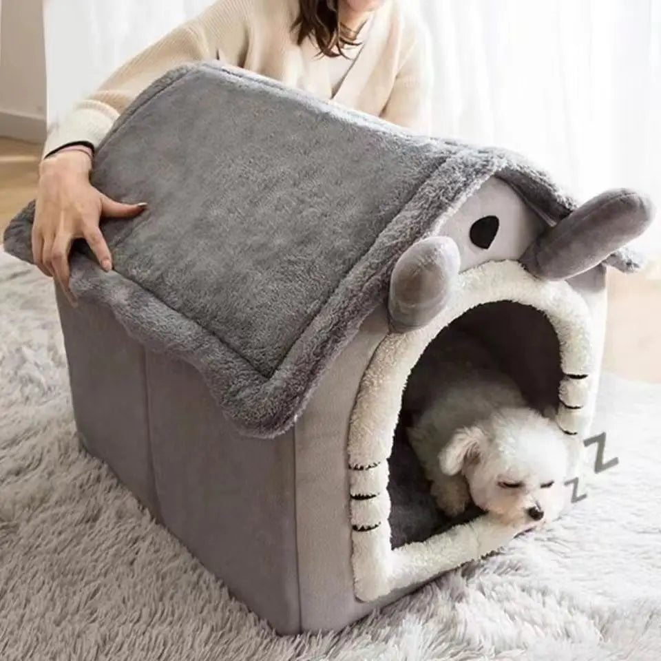 All Season Dog House Style Bed – Removable Washable