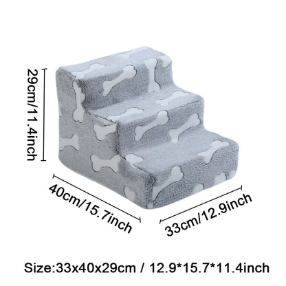 Pet Stairs Dog & Cat Ramp – Detachable Sponge Steps