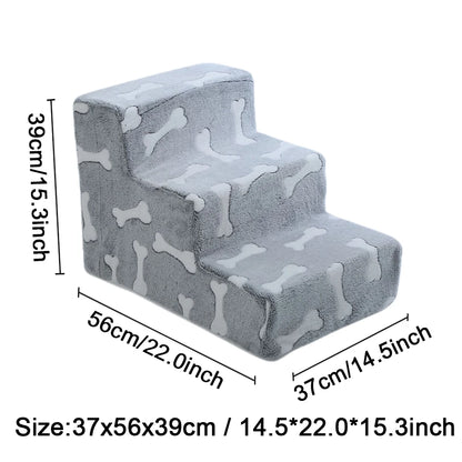 Pet Stairs Dog & Cat Ramp – Detachable Sponge Steps