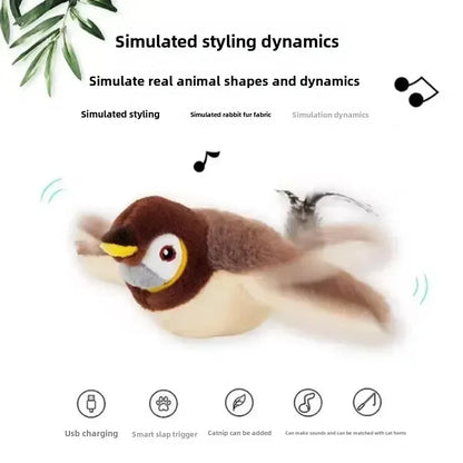 Electric Flapping Bird Cat Toy – USB Rechargeable