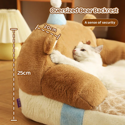 HOOPET All-Season Warm Cat Bed – Sofa Cushion & Kennel