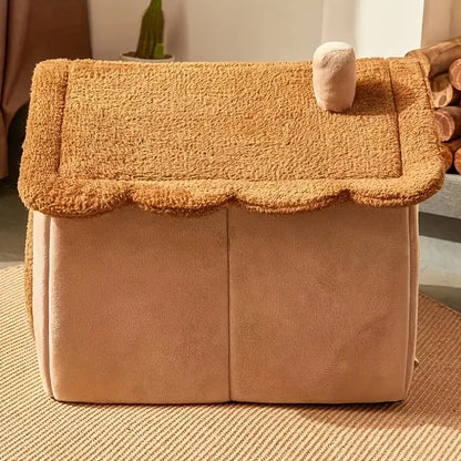 Foldable Washable Cat House – Puppy Cave Sofa Pet Bed