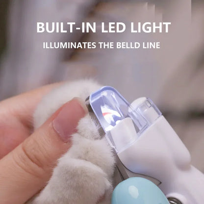 Professional Pet Nail Clippers with LED Light – Dog & Cat Claw Grooming Trimmer
