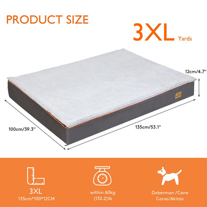 Measurement chart of a 3XL mattress size with dimensions and weight capacity information.