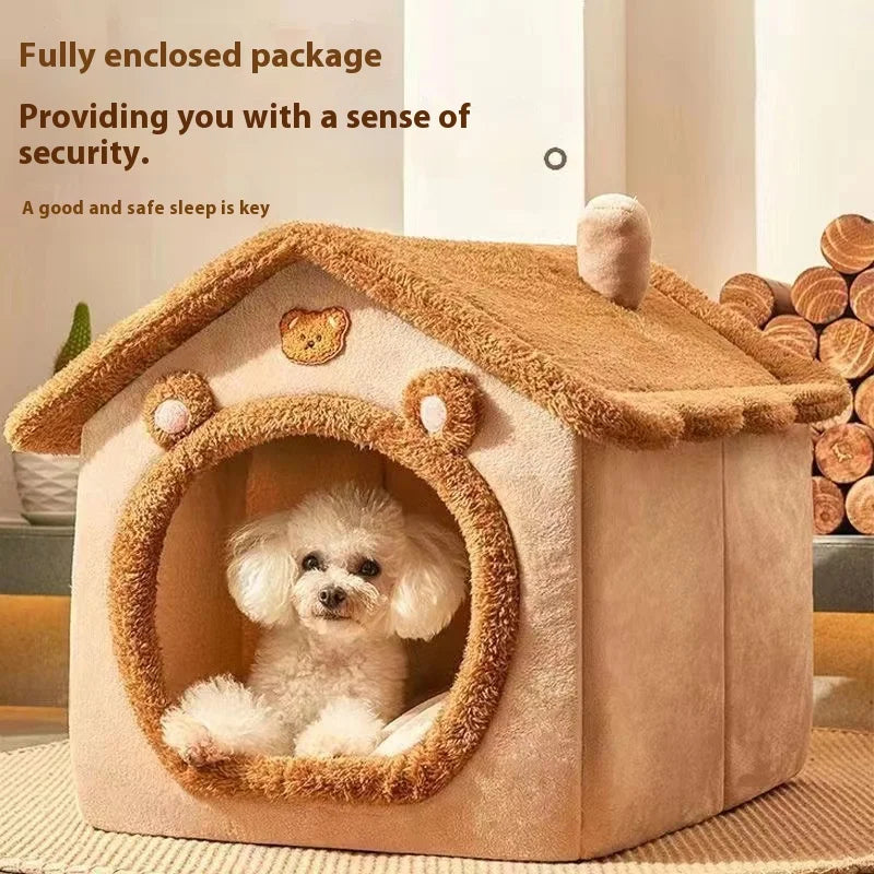 All Season Dog House Style Bed – Removable Washable