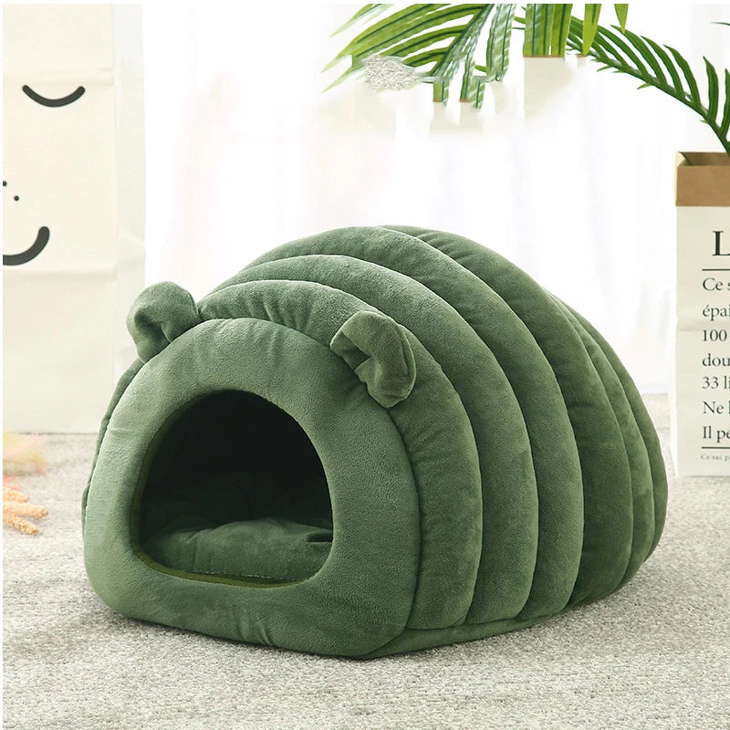 Warming Cat Nest House – Semi-Closed Winter Pet Bed