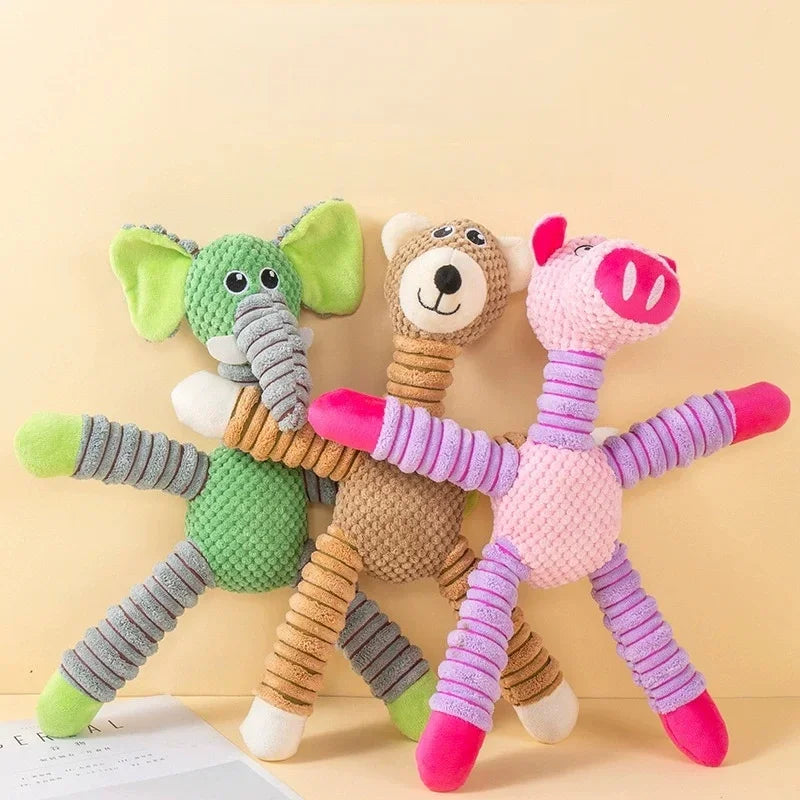 Plush dog toy cute stuffed animal for small and medium dogs reduces anxiety