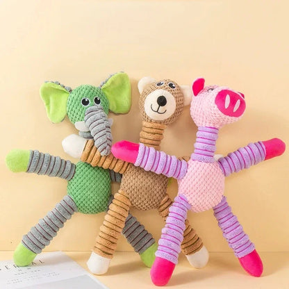 Plush dog toy cute stuffed animal for small and medium dogs reduces anxiety