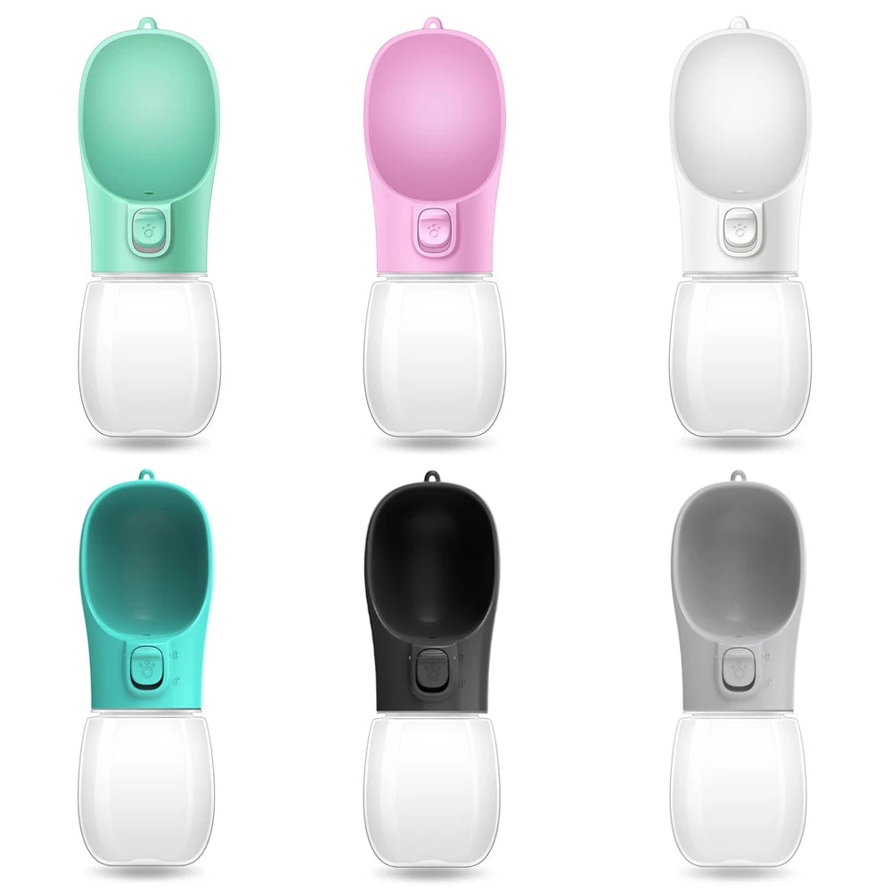 Portable Dog Water Bottle Small Large Dogs Cat all color variants green pink black white gray