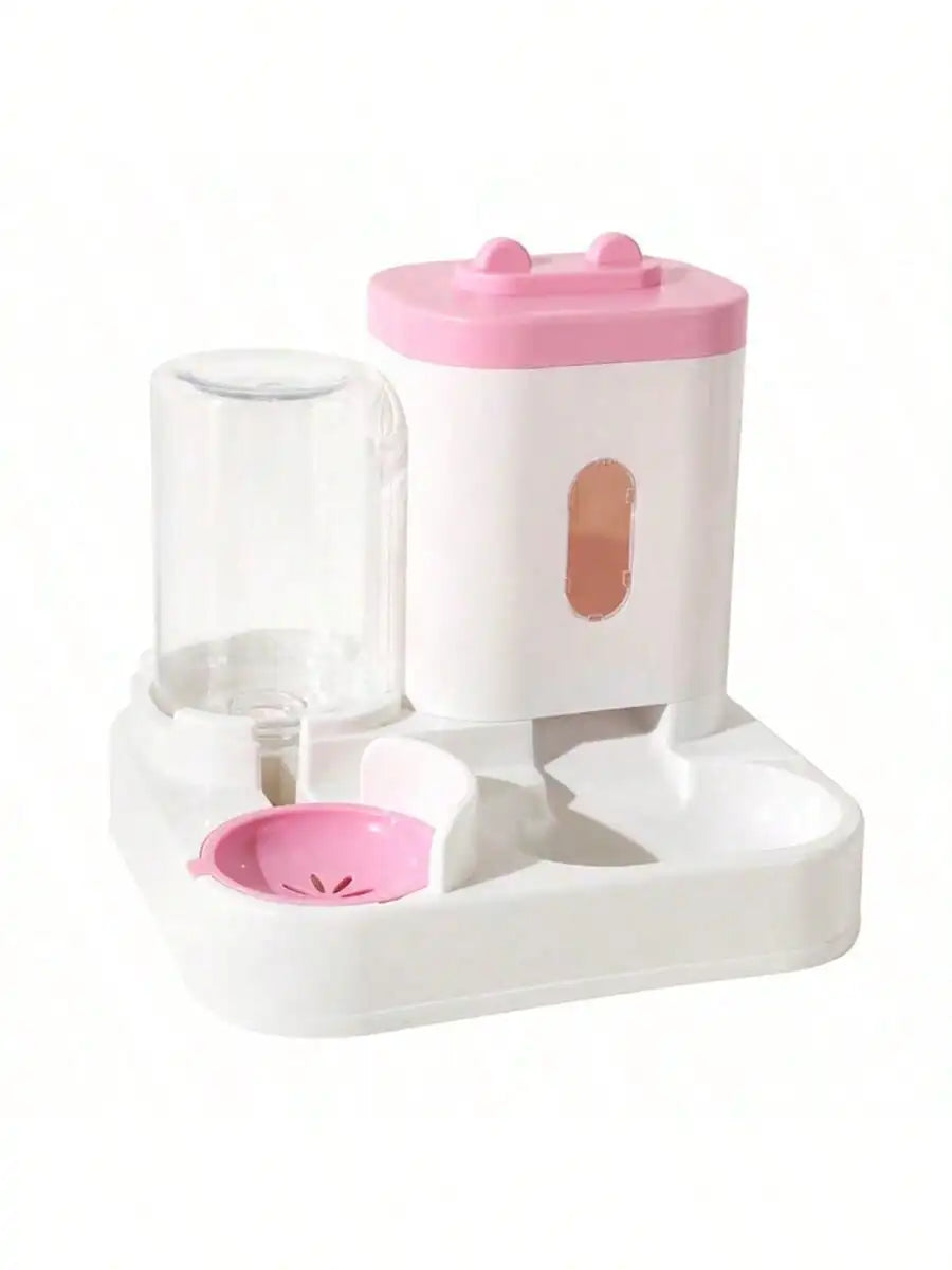 Automatic Gravity Fed Cat Water Dispenser Feeder pink unit product shot