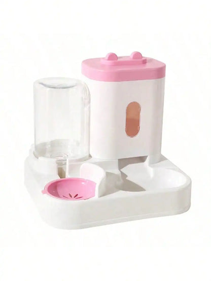 Automatic Gravity Fed Cat Water Dispenser Feeder pink unit product shot