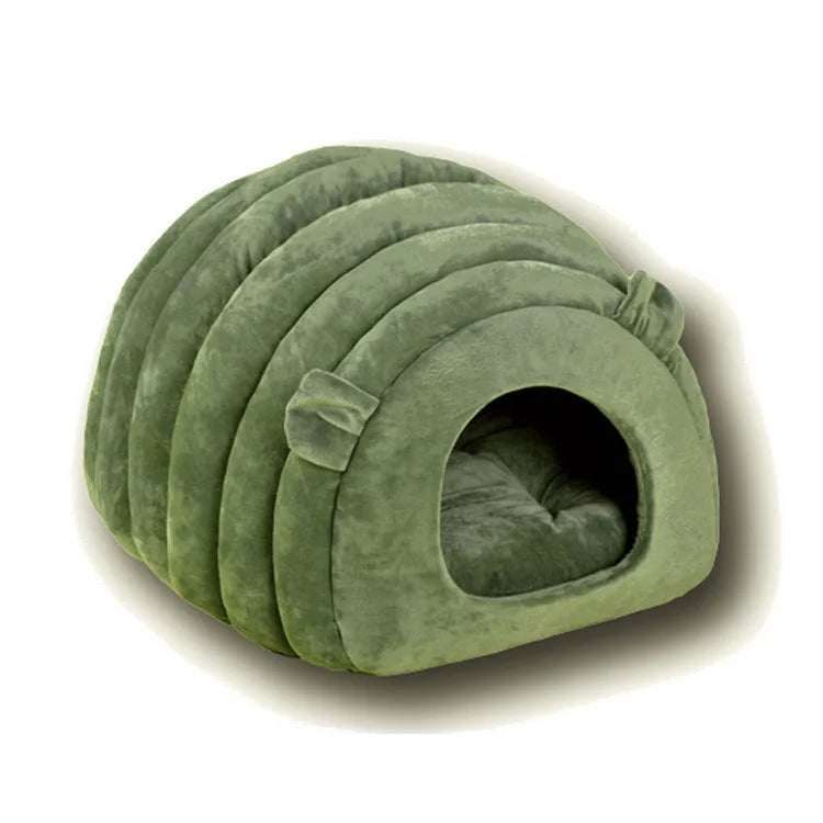 Warming Cat Nest House – Semi-Closed Winter Pet Bed