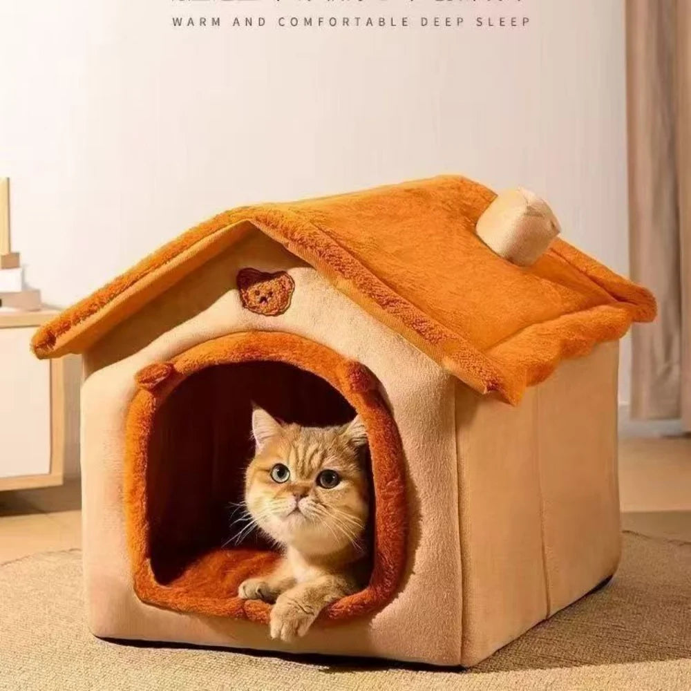All Season Dog House Style Bed – Removable Washable