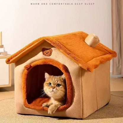 All Season Dog House Style Bed – Removable Washable