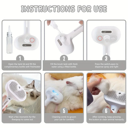 Pet Spray Hair Comb – Hair Remover & Grooming Brush for Cats