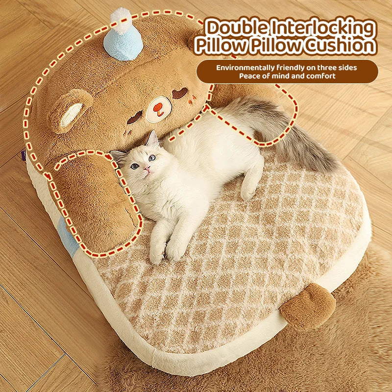 HOOPET All-Season Warm Cat Bed – Sofa Cushion & Kennel