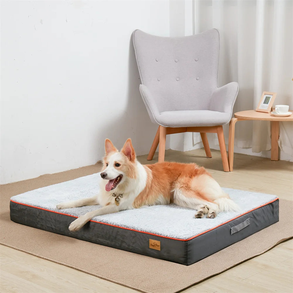 orthopedic memory foam dog bed for large dogs waterproof