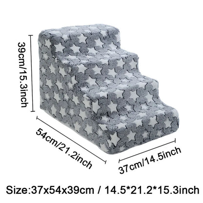 Pet Stairs Dog & Cat Ramp – Detachable Sponge Steps