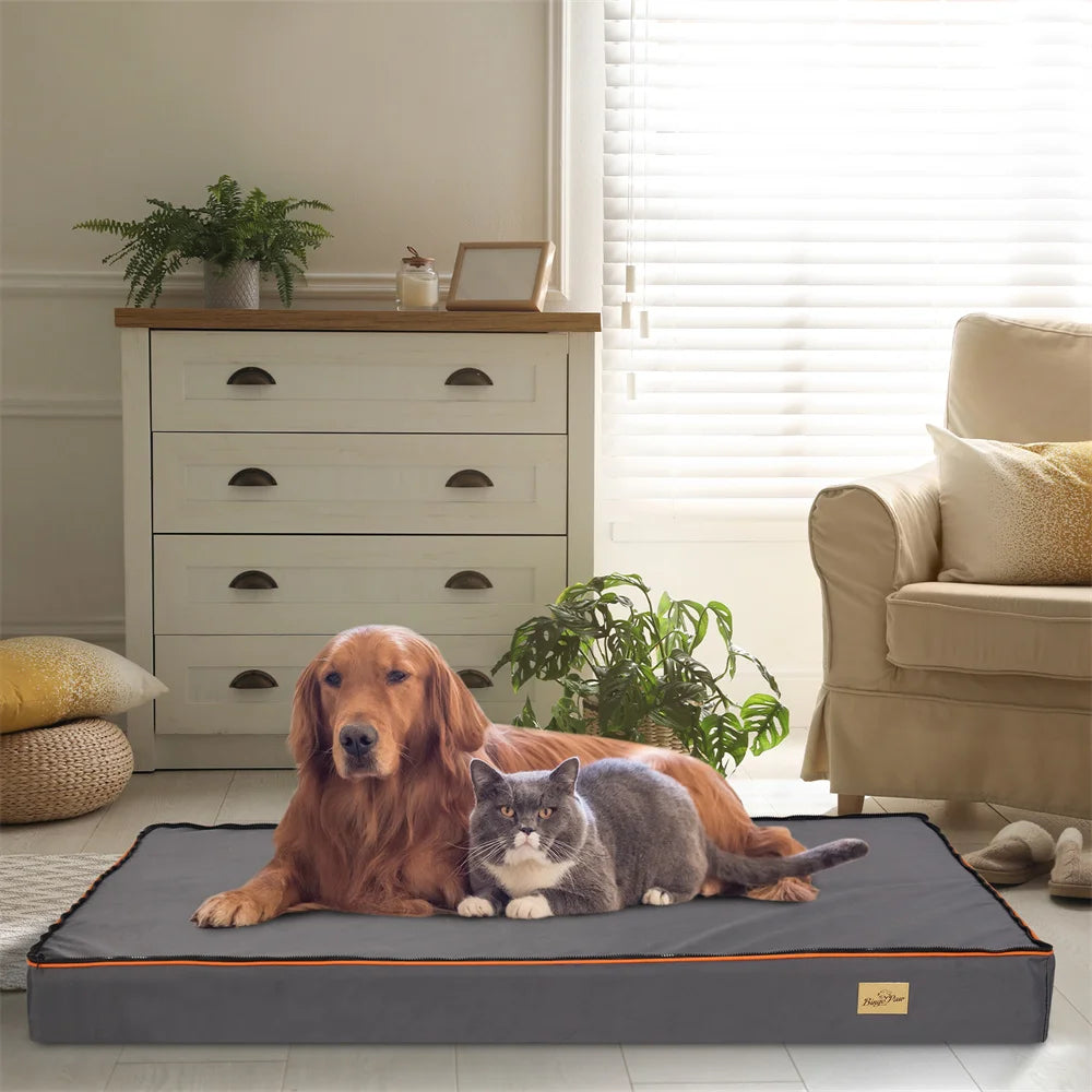waterproof dog bed for large breeds machine washable