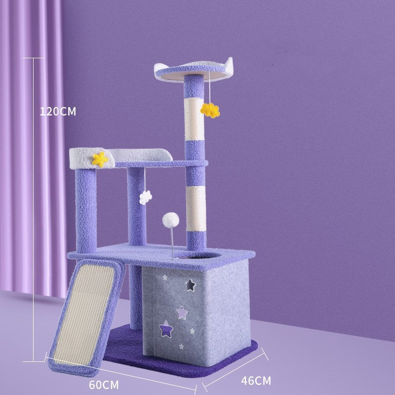 Large Multi-Tier Cat Scratch Board Jumping Platform