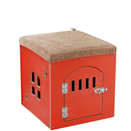 Removable Washable Wooden Pet Nest – Four Season Cat & Dog House