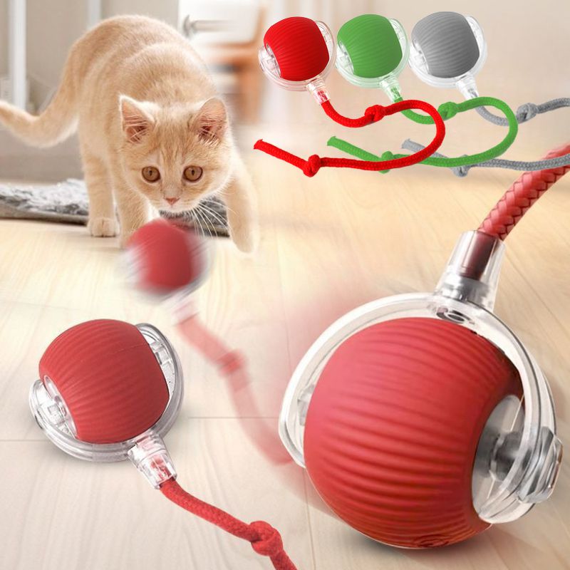Rechargeable automatic rolling cat ball toy smart sensor interactive for cats