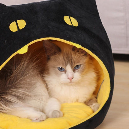 Soft Warm Cat Shape Design Pet House – Cosy Cave Bed for Cats & Small Dogs