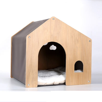 Wooden Four Season Universal Solid Wood Pet Kennel Tent – Eco-Friendly