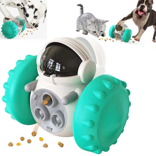 Interactive slow feeder balance car toy treat dispensing puzzle for cats and dogs