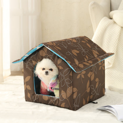 Waterproof Foldable & Washable Pet Kennel – Warm Indoor & Outdoor Dog & Cat House